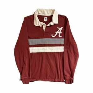 47 Brand Alabama Crimson Tide Long Sleeve Rugby Polo — Size Medium